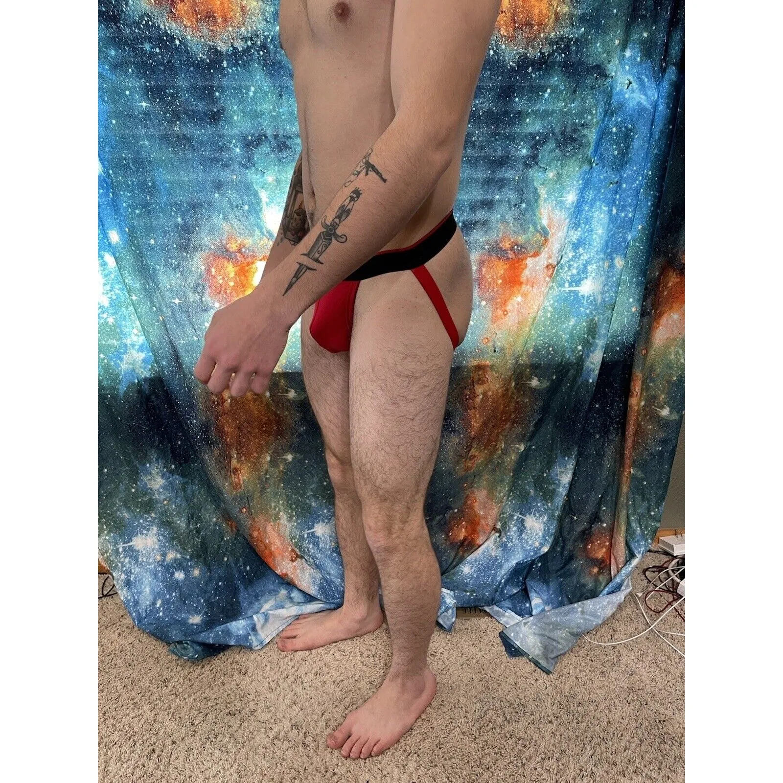 Men's Red Papi Jockstrap Medium