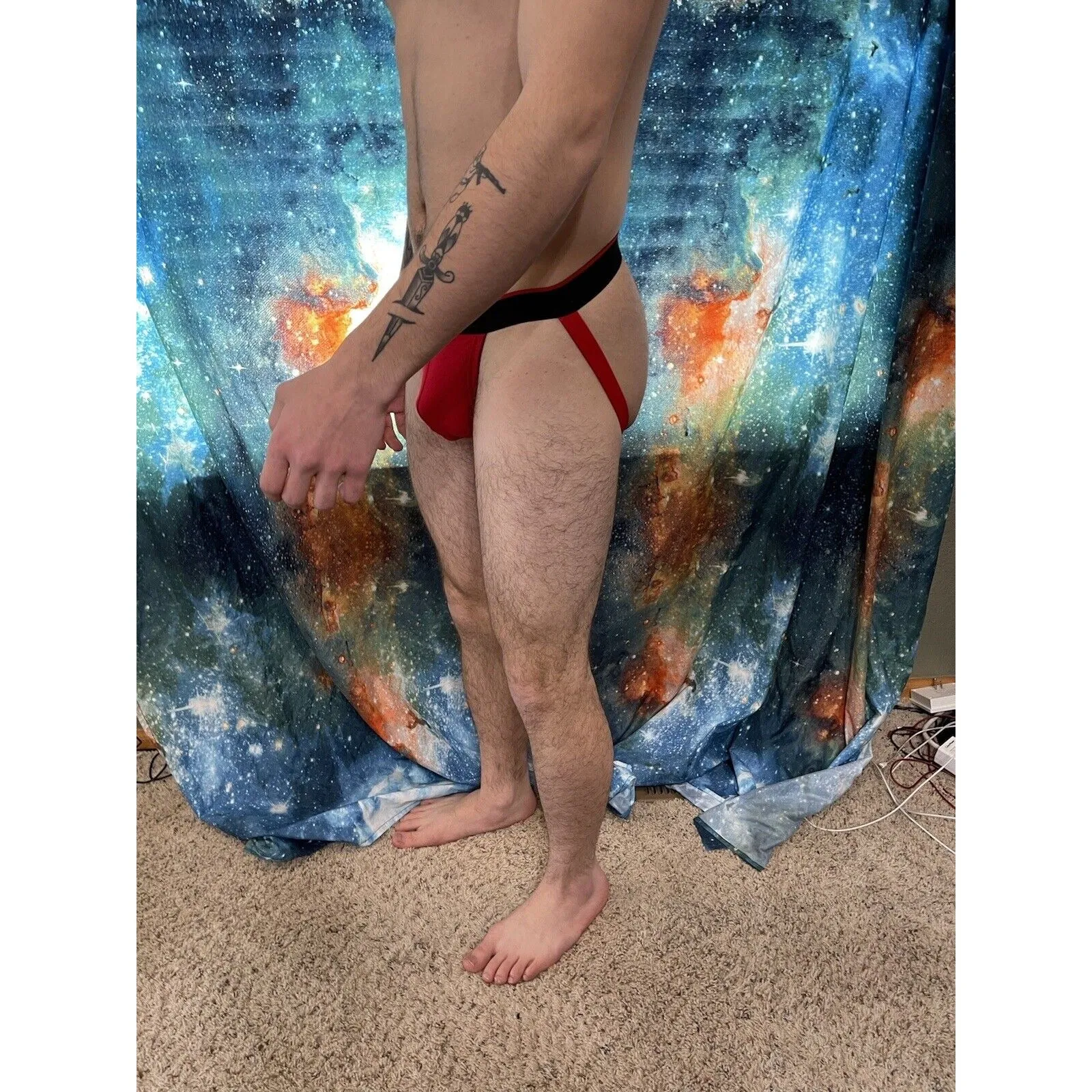 Men's Red Papi Jockstrap Medium