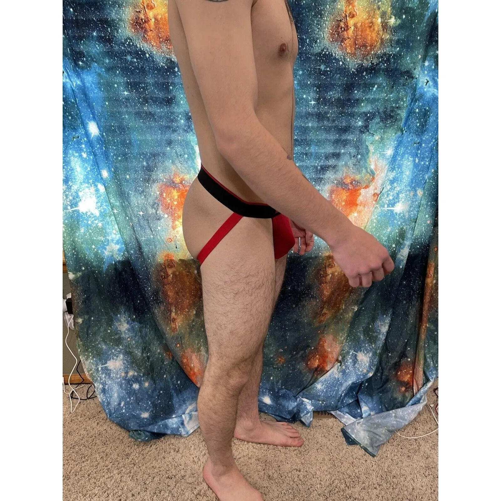 Men's Red Papi Jockstrap Medium