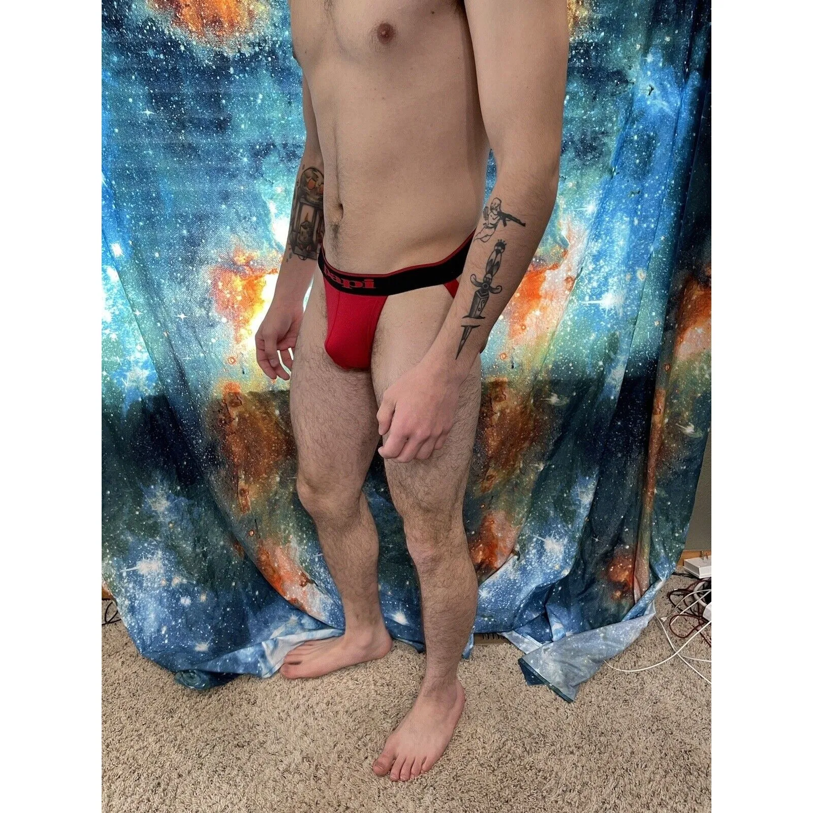 Men's Red Papi Jockstrap Medium