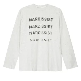 Men's T-shirt Vintage Letter Printing Contrast Color Round Collar Shoulder Pad Design Male Long Sleeve Tops 9C4743