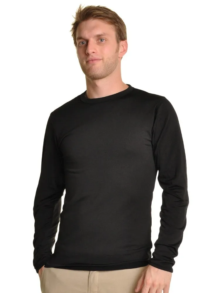 Mens Thermal Top w/ Brushed Interior Warm Winter Fleece Baselayer