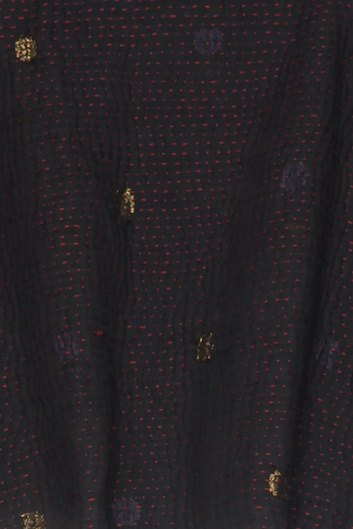 MONOTONE TWILIGHT PRINT KANTHA PUFF SLV. SHRUG - tp4062-red -