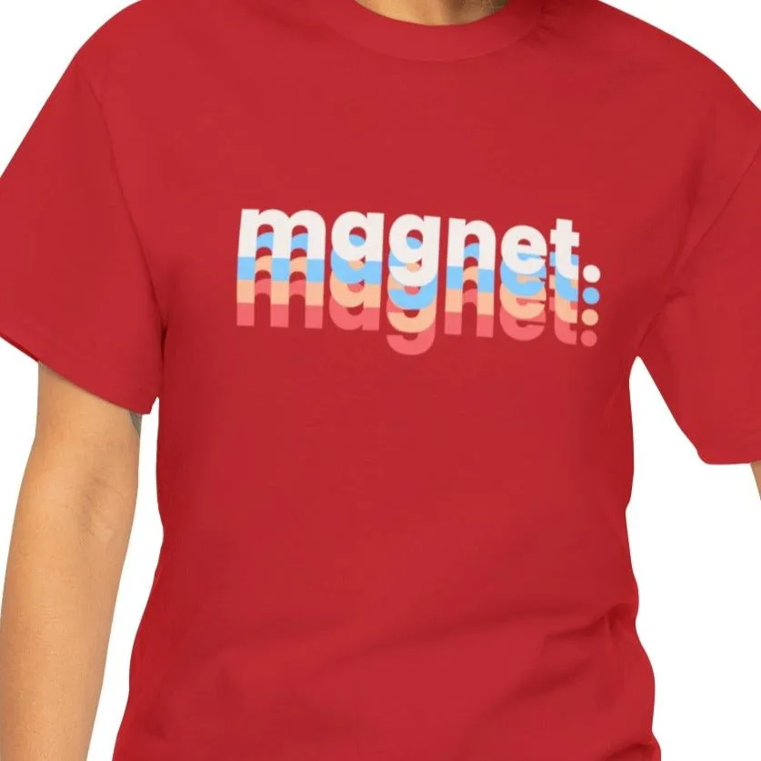 Multicolor 'Magnet' Women's Short Sleeve Tee - Vibrant and Eye-Catching T-Shirt Design