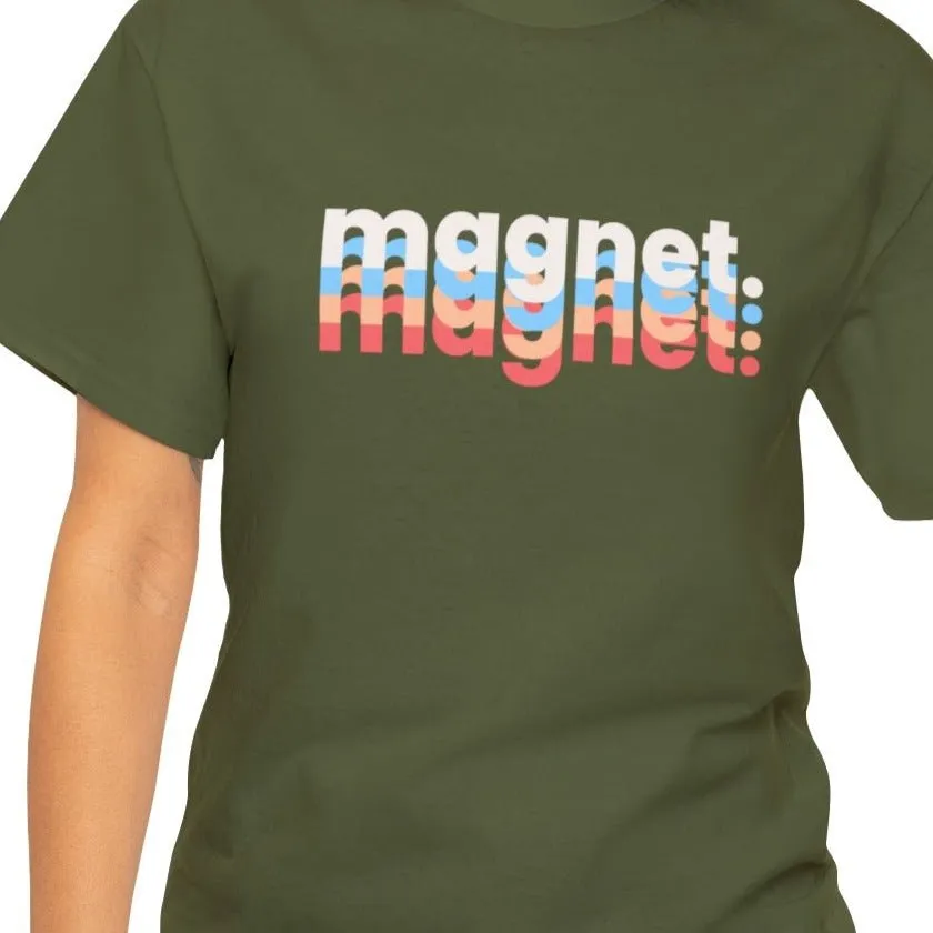 Multicolor 'Magnet' Women's Short Sleeve Tee - Vibrant and Eye-Catching T-Shirt Design