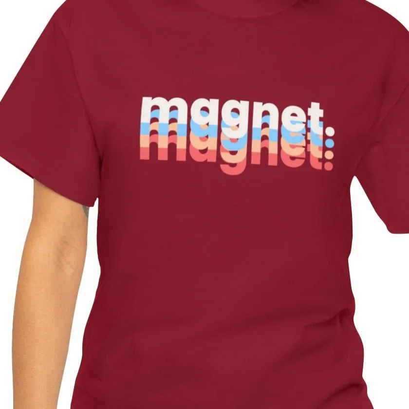 Multicolor 'Magnet' Women's Short Sleeve Tee - Vibrant and Eye-Catching T-Shirt Design