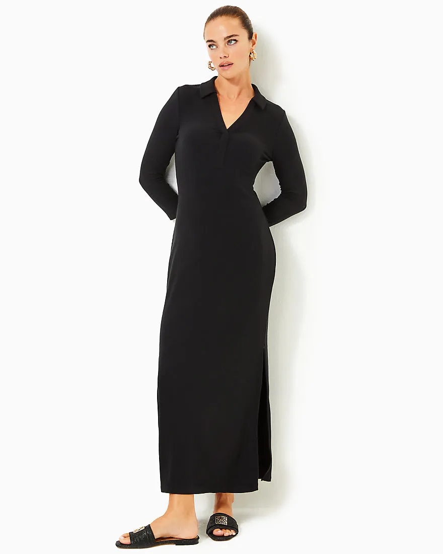 Ollie Three Quarter Sleeve Maxi Polo Dress