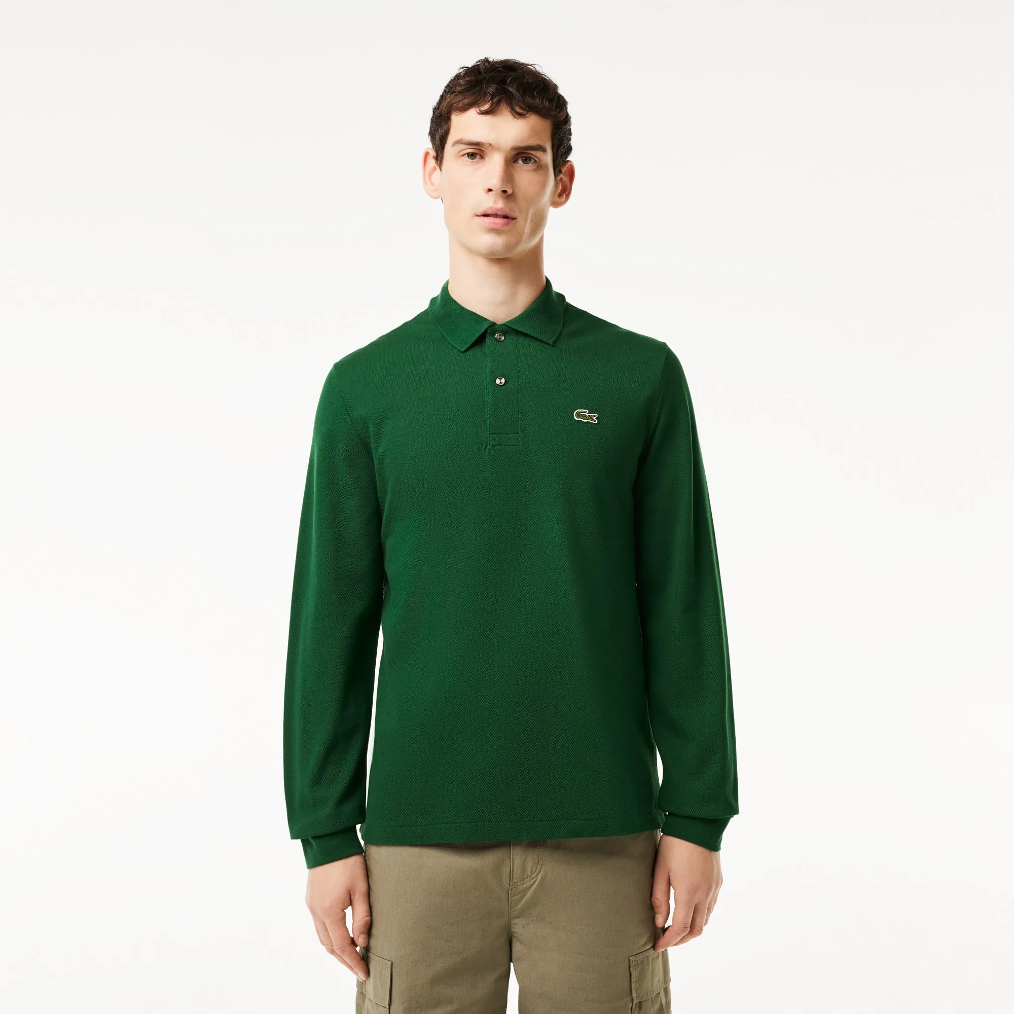 Original L.12.12 Long Sleeve Cotton Polo Shirt