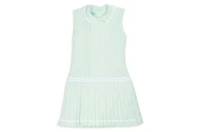 Pale Green Knit Dress with Collar