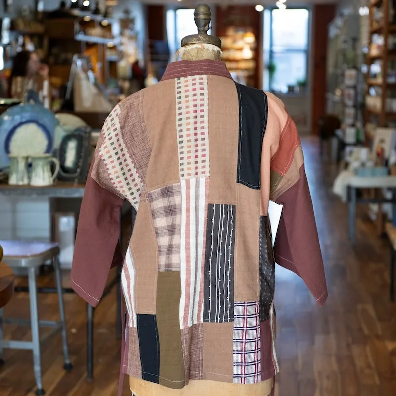 Patchwork Kimono Jacket in Browns
