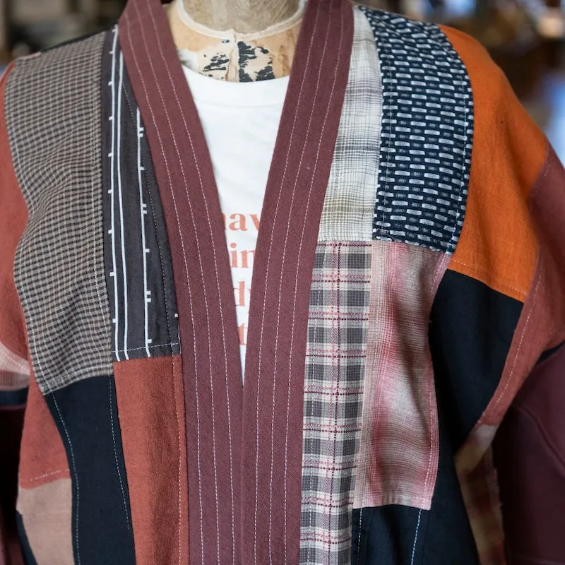 Patchwork Kimono Jacket in Browns