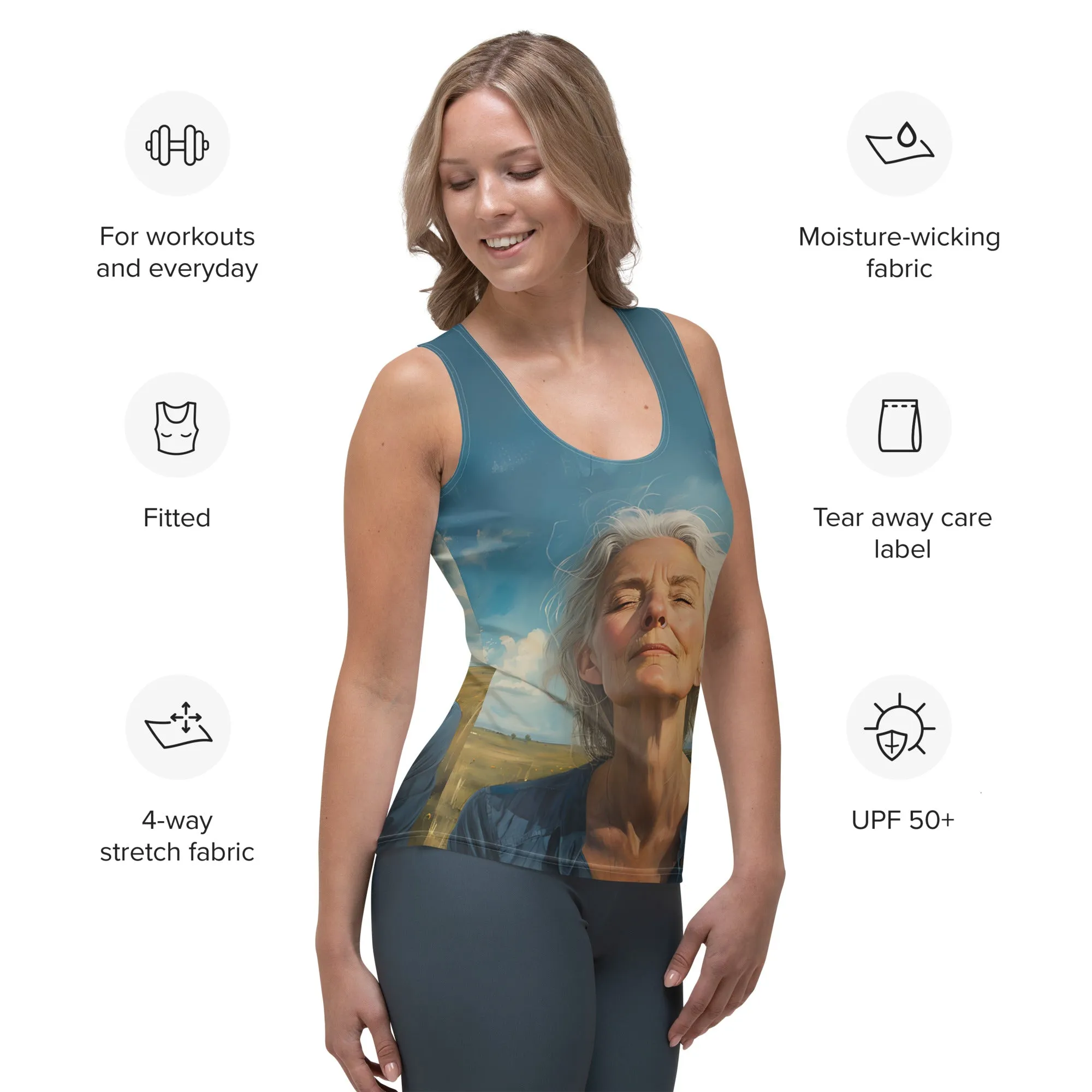 Peaceful Haven Sublimation Cut & Sew Tank Top