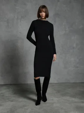 Pippa Long Sleeve Dress - Black (Size 14 Only)