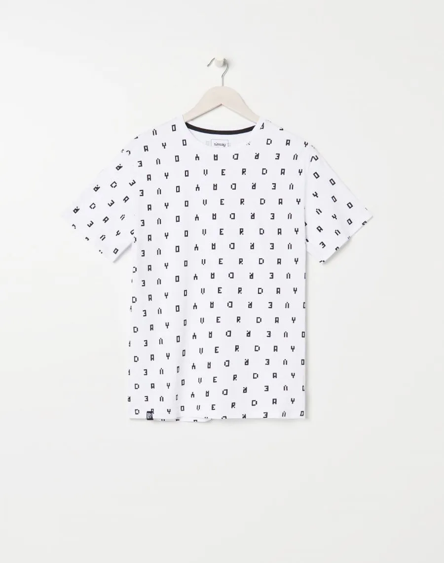 Polka dot short sleeve shirt
