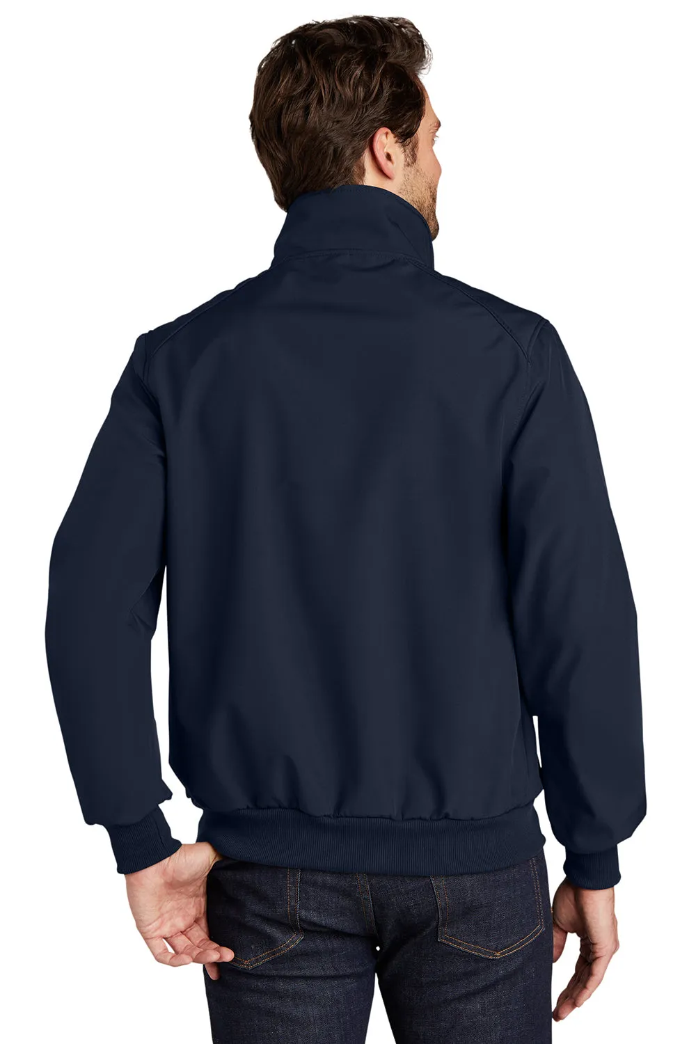 Port Authority Mens Bomber Wind & Water Resistant Full Zip Jacket - Dress Navy Blue - Closeout