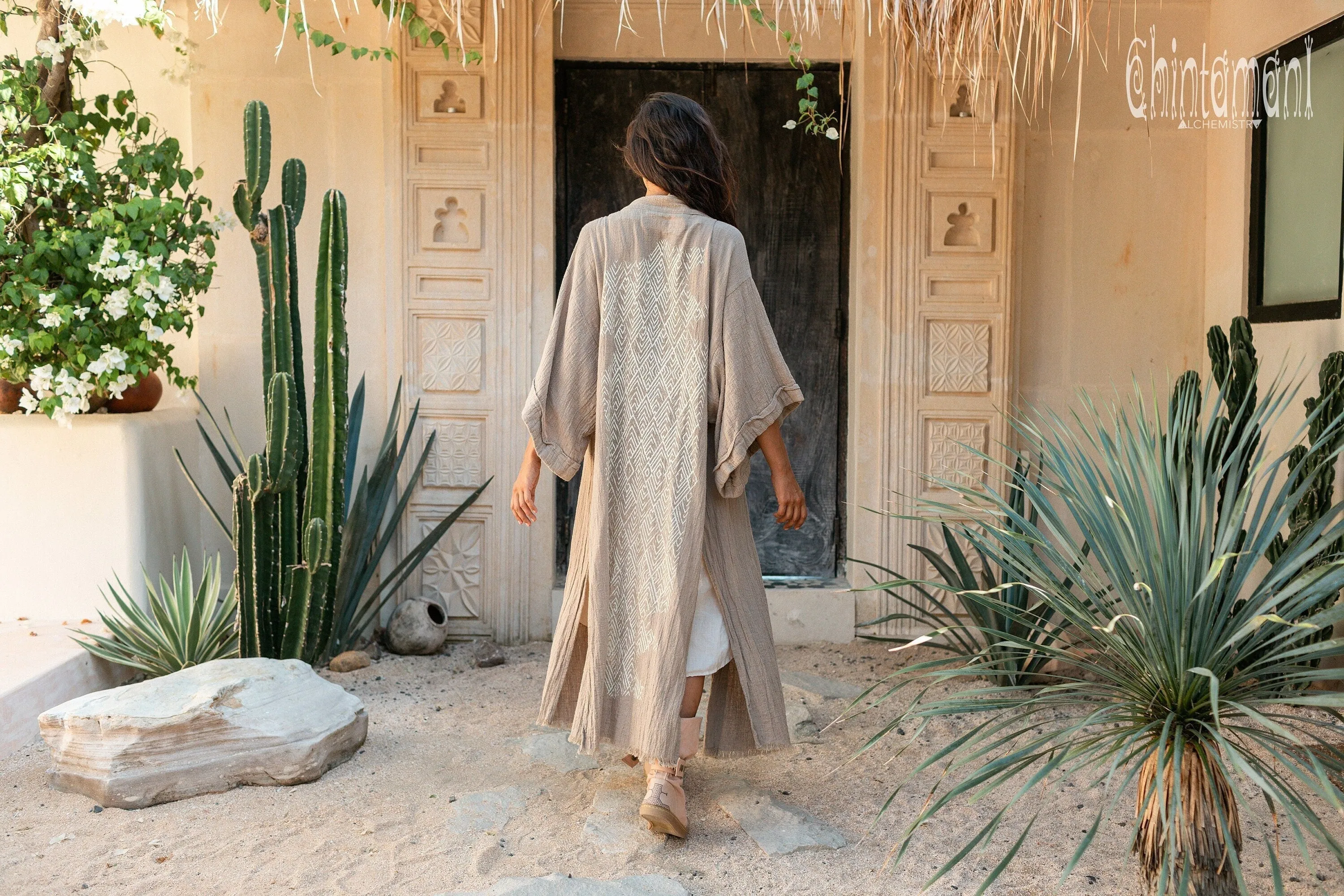 Raw Cotton Kimono Robe