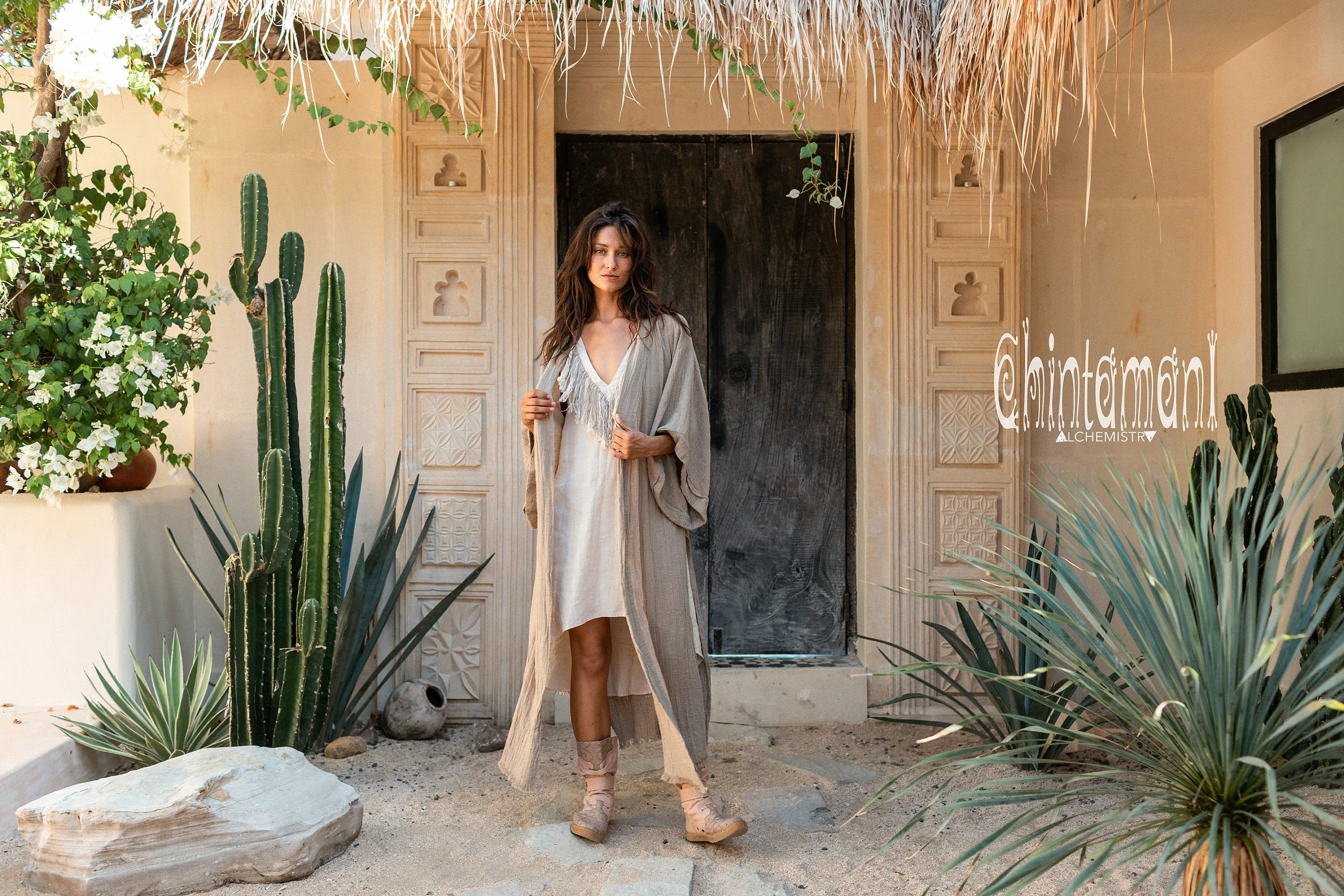 Raw Cotton Kimono Robe