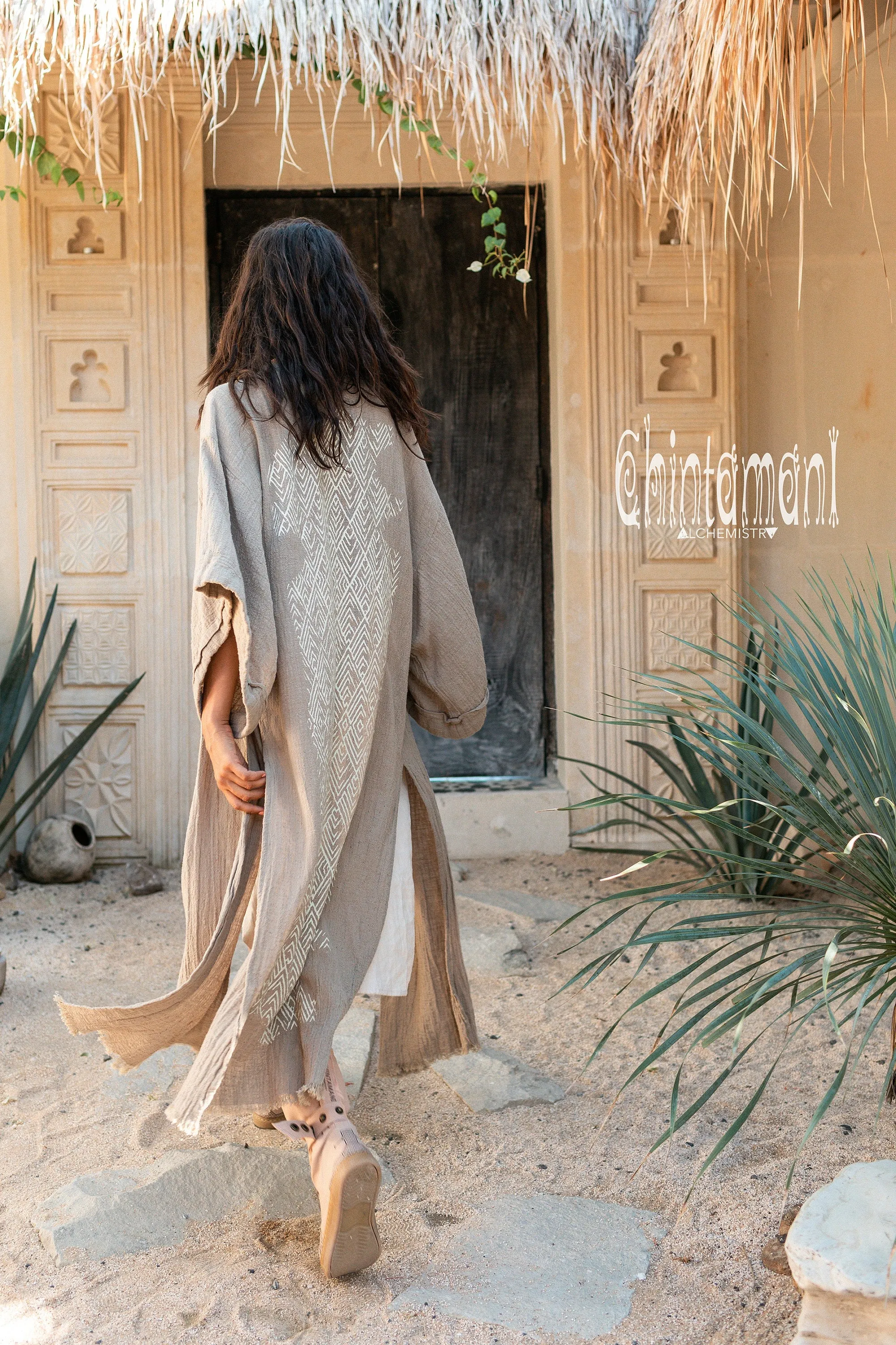 Raw Cotton Kimono Robe