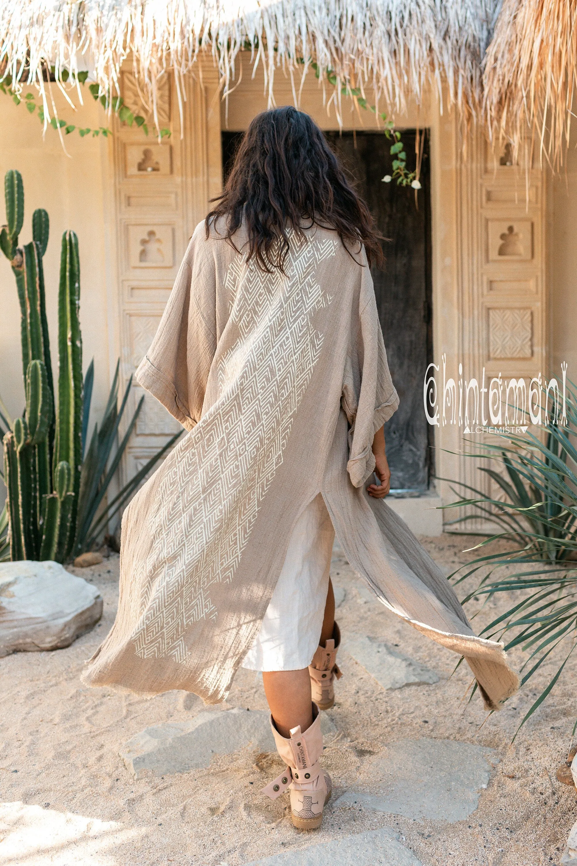 Raw Cotton Kimono Robe