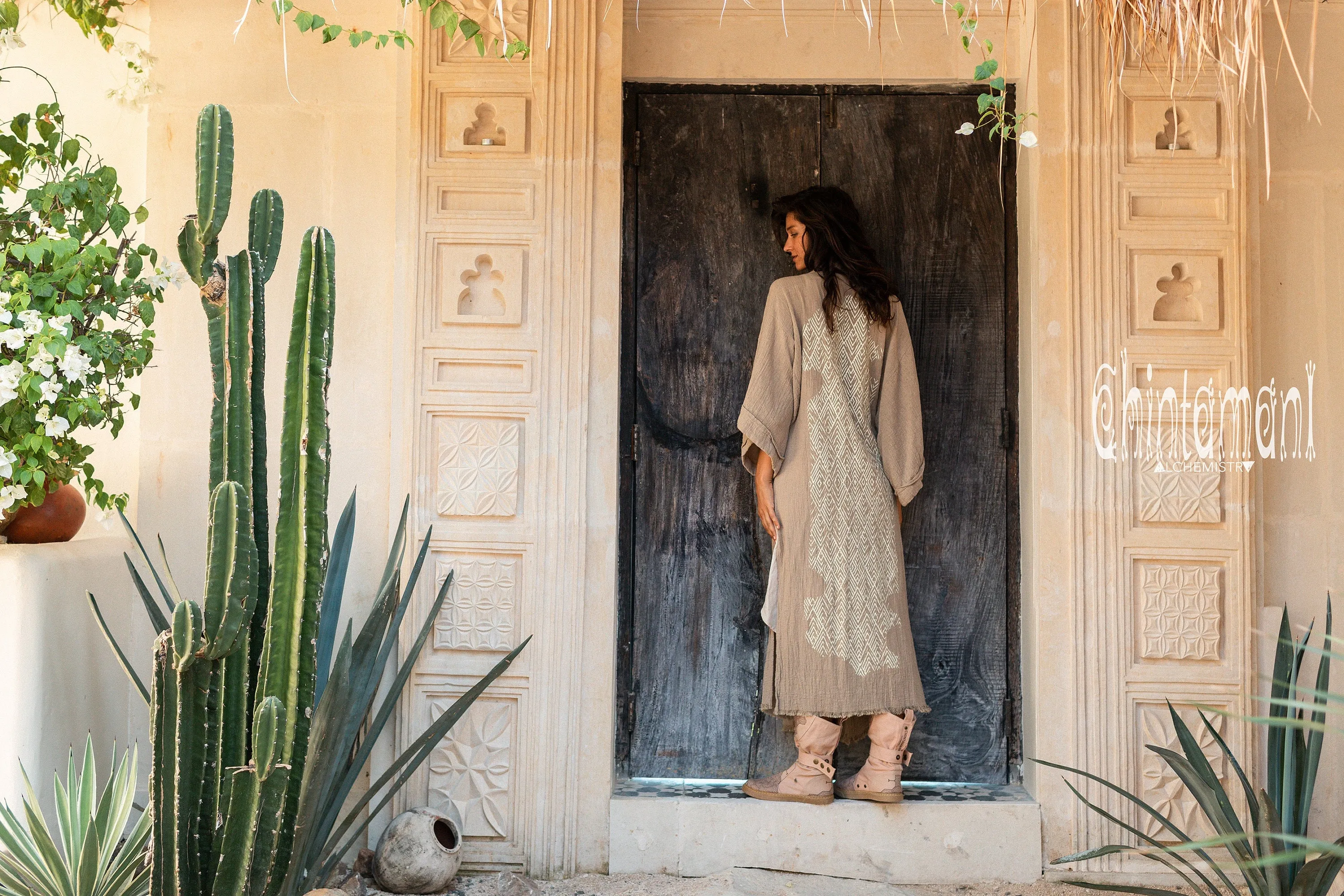 Raw Cotton Kimono Robe