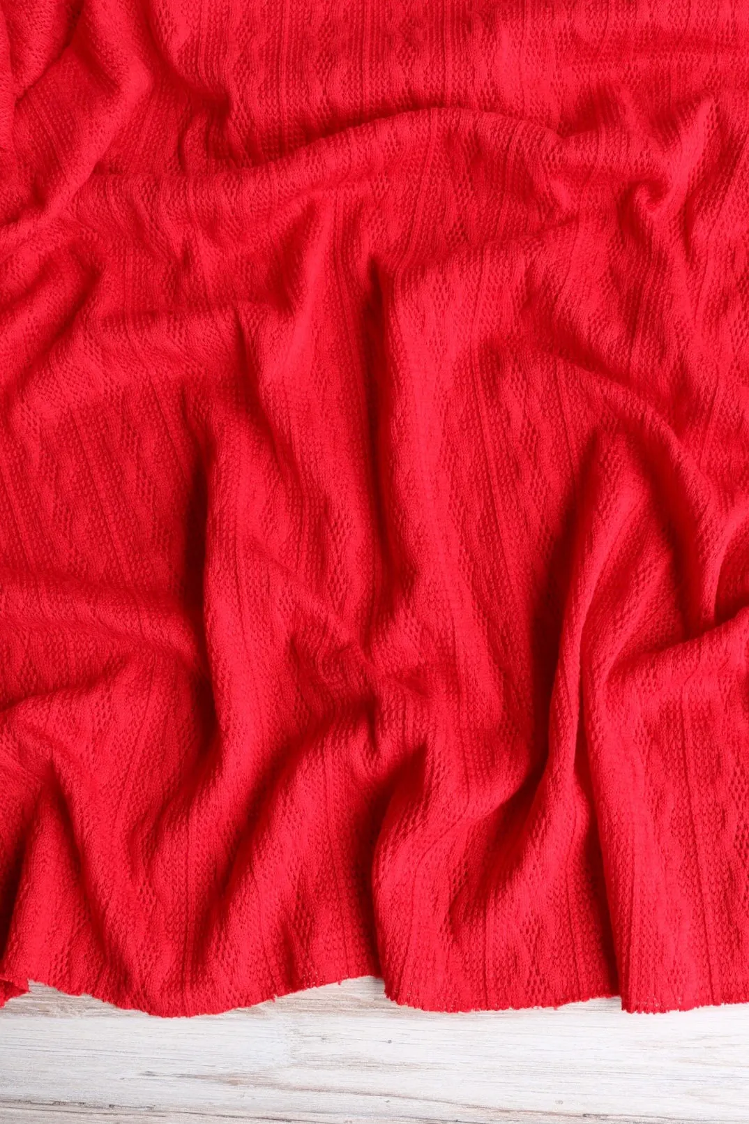 Red Salida Cabled Sweater Knit