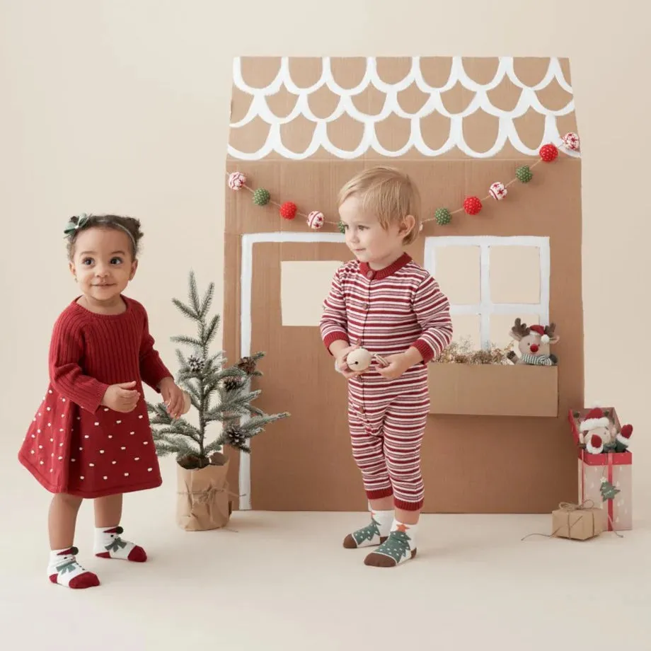 Red Sweater Dress with Bloomer