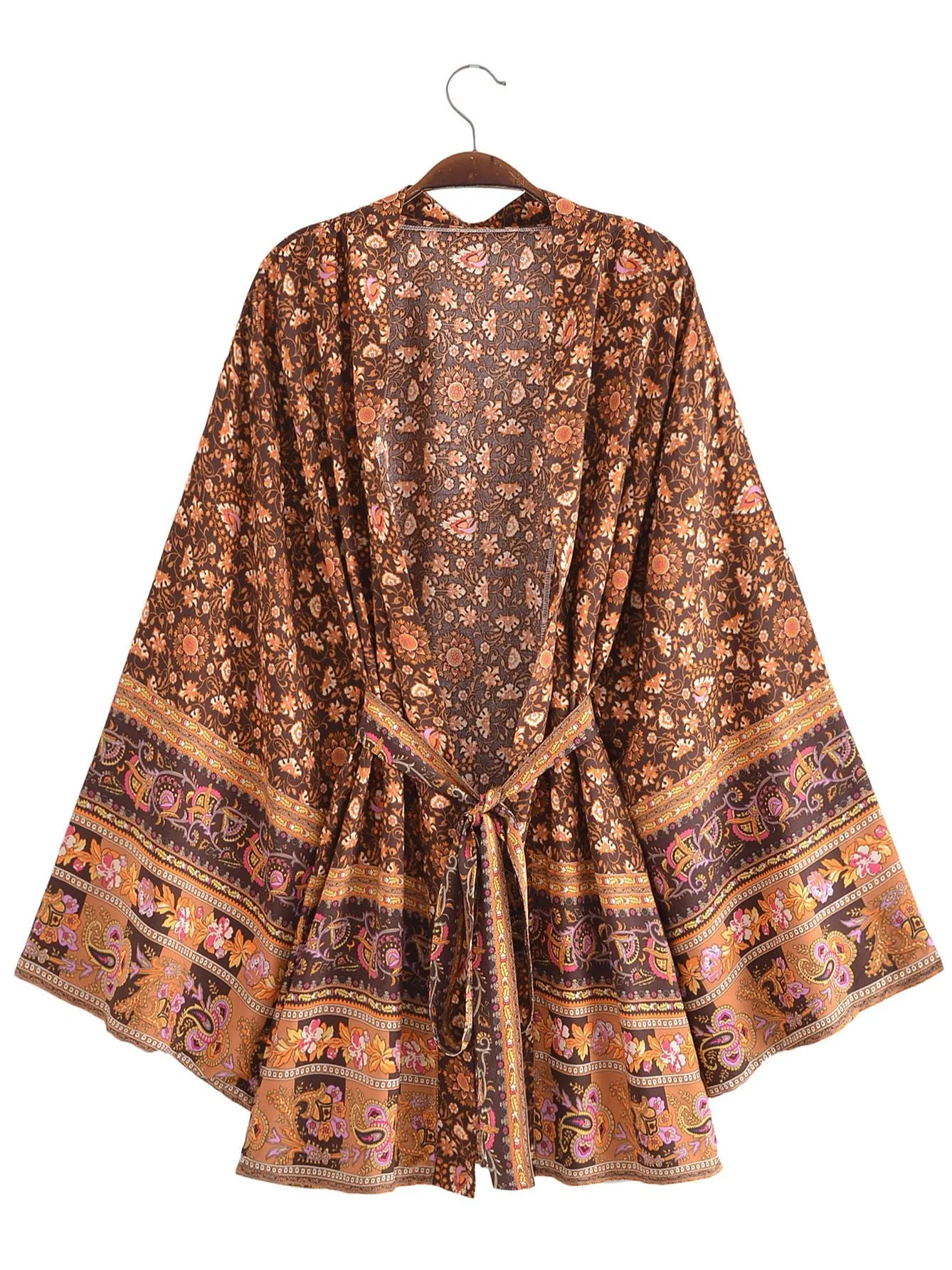 River Moss Boho Short Kimono