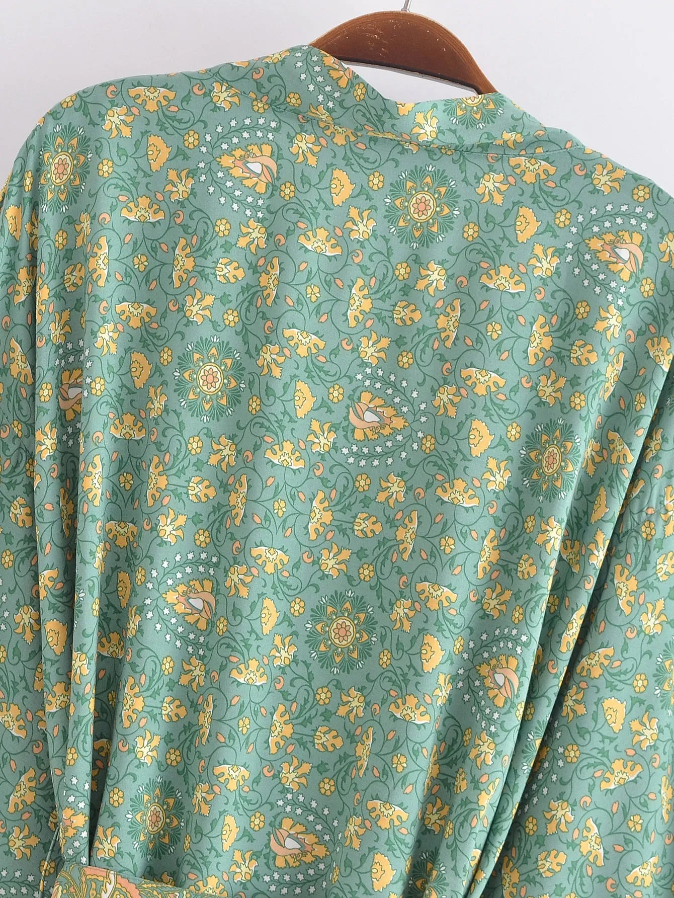 River Moss Boho Short Kimono