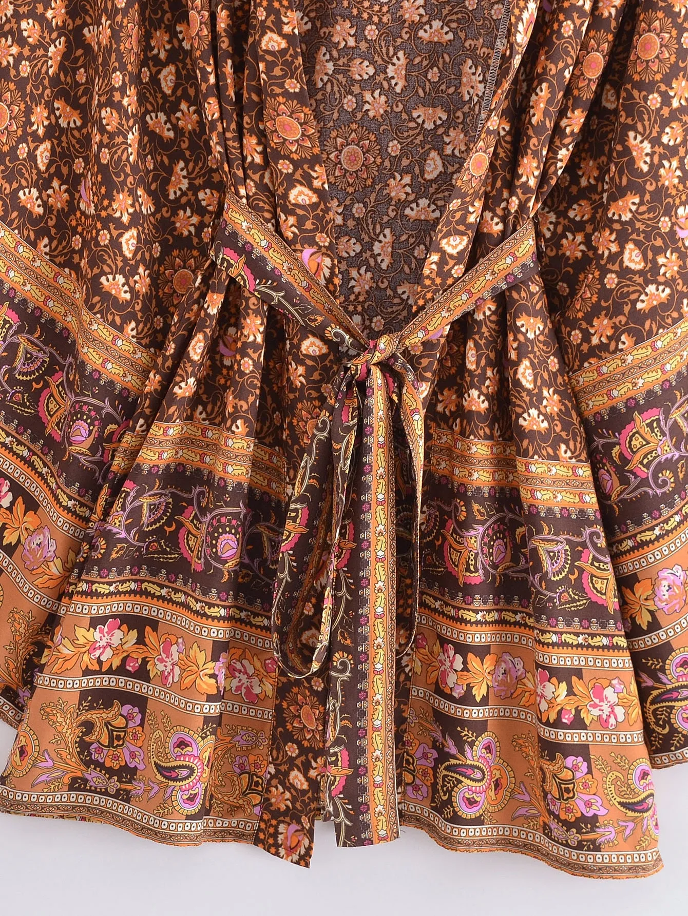 River Moss Boho Short Kimono