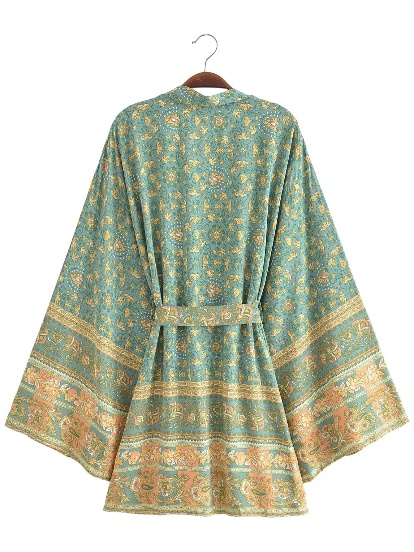 River Moss Boho Short Kimono