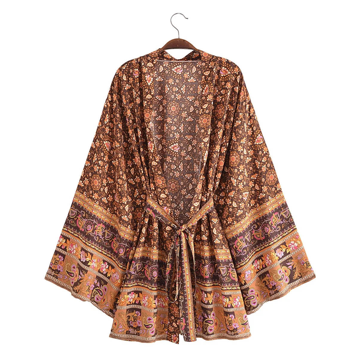 River Moss Boho Short Kimono