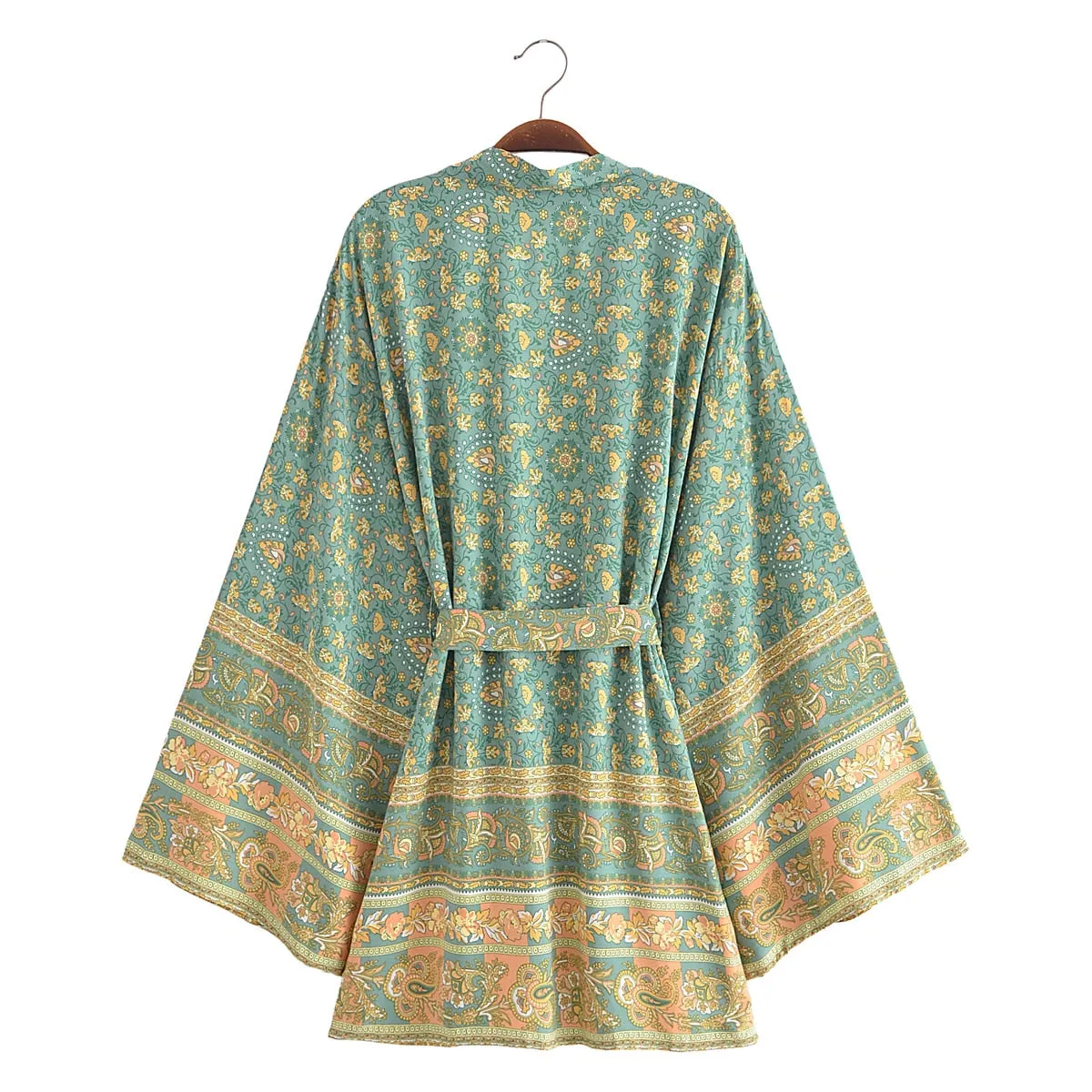River Moss Boho Short Kimono