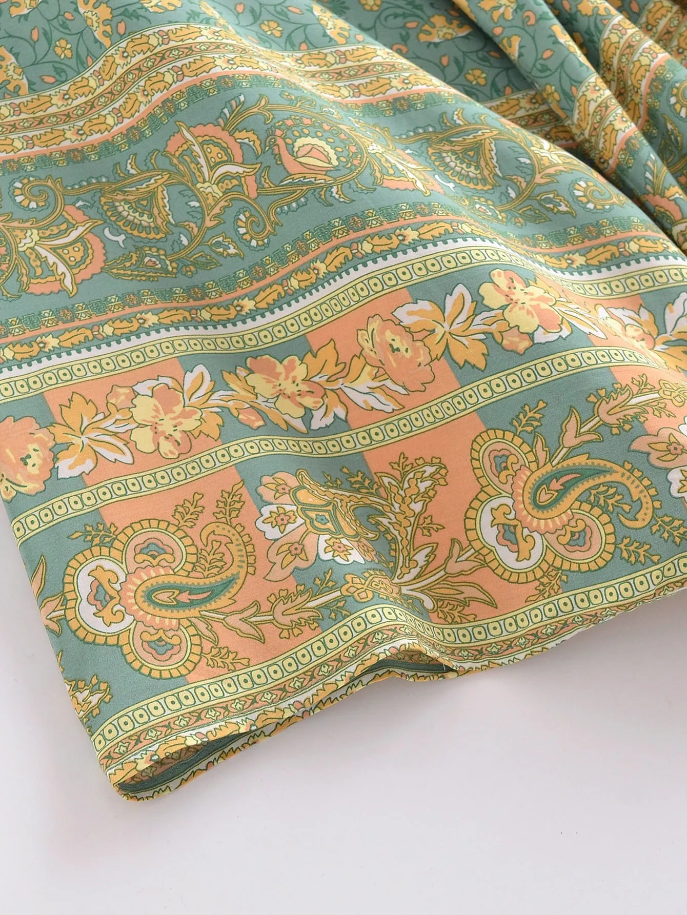 River Moss Boho Short Kimono