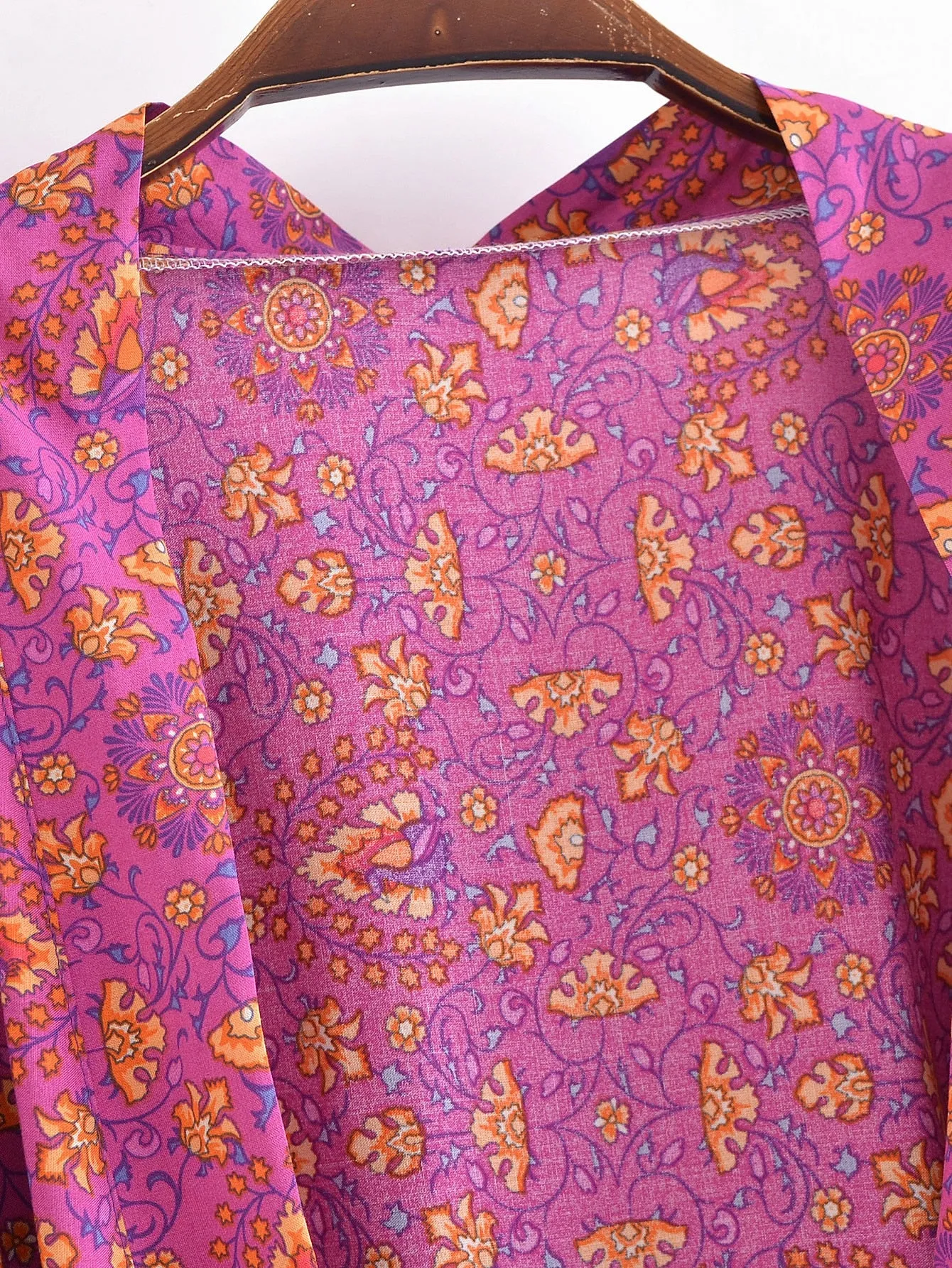 River Moss Boho Short Kimono
