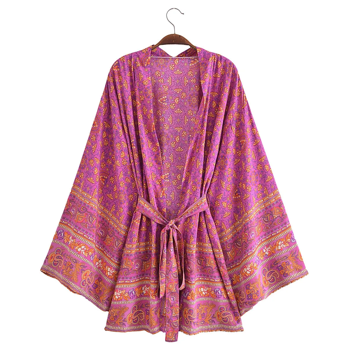 River Moss Boho Short Kimono