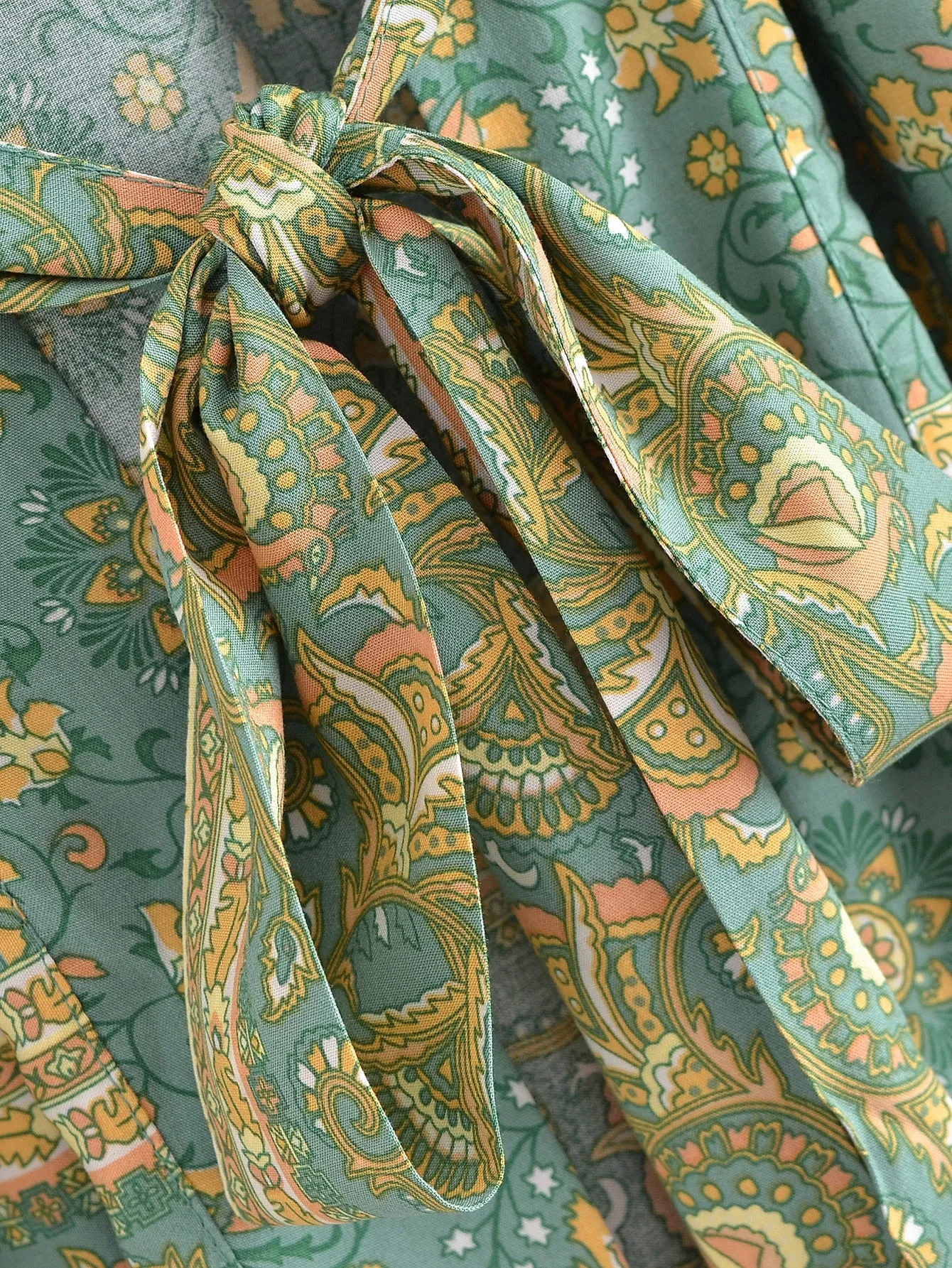 River Moss Boho Short Kimono