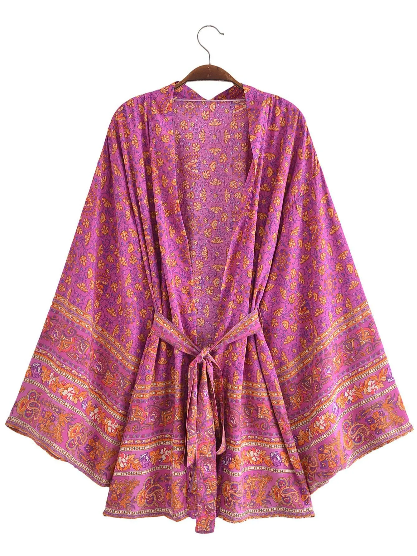 River Moss Boho Short Kimono