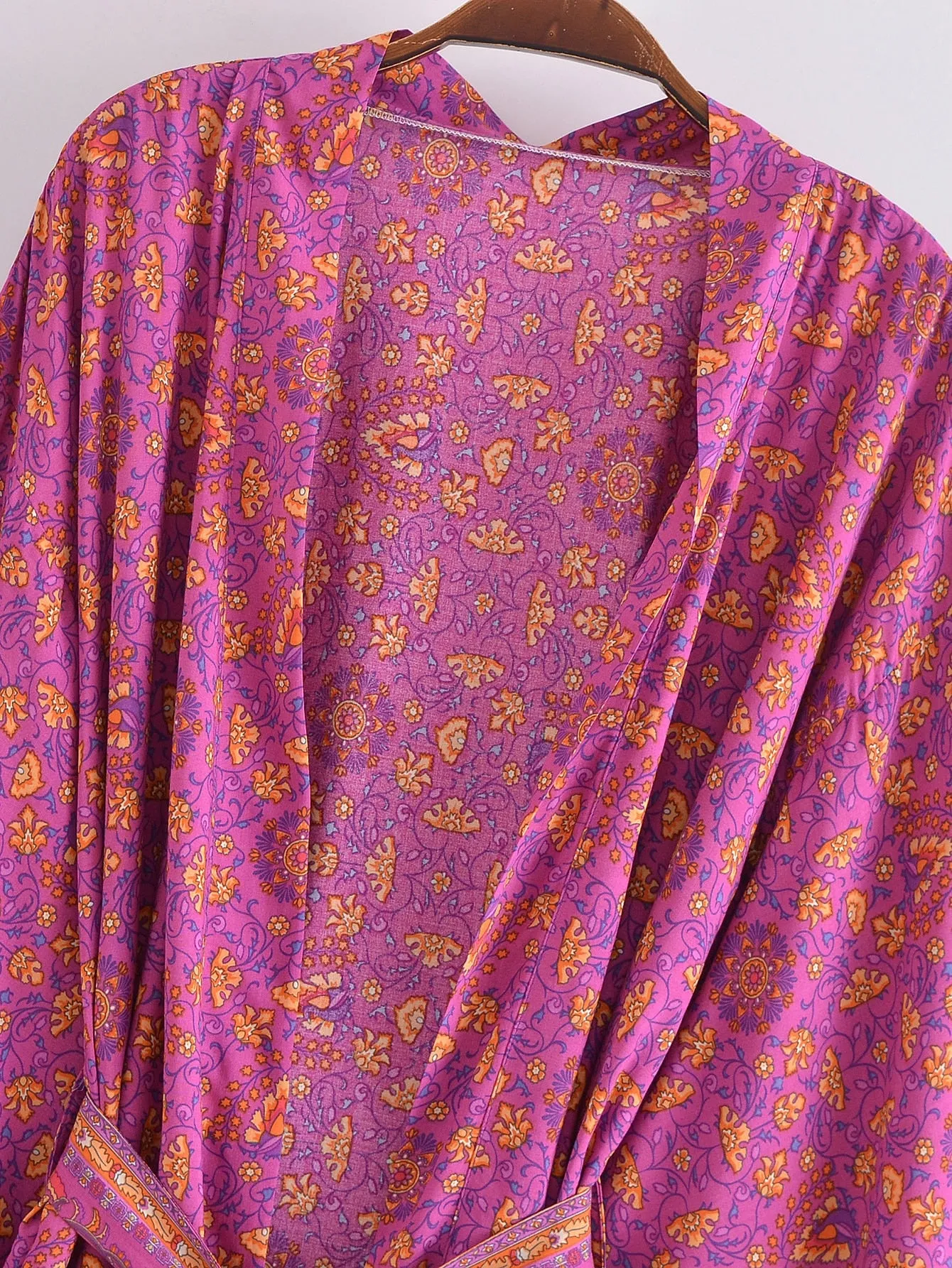 River Moss Boho Short Kimono