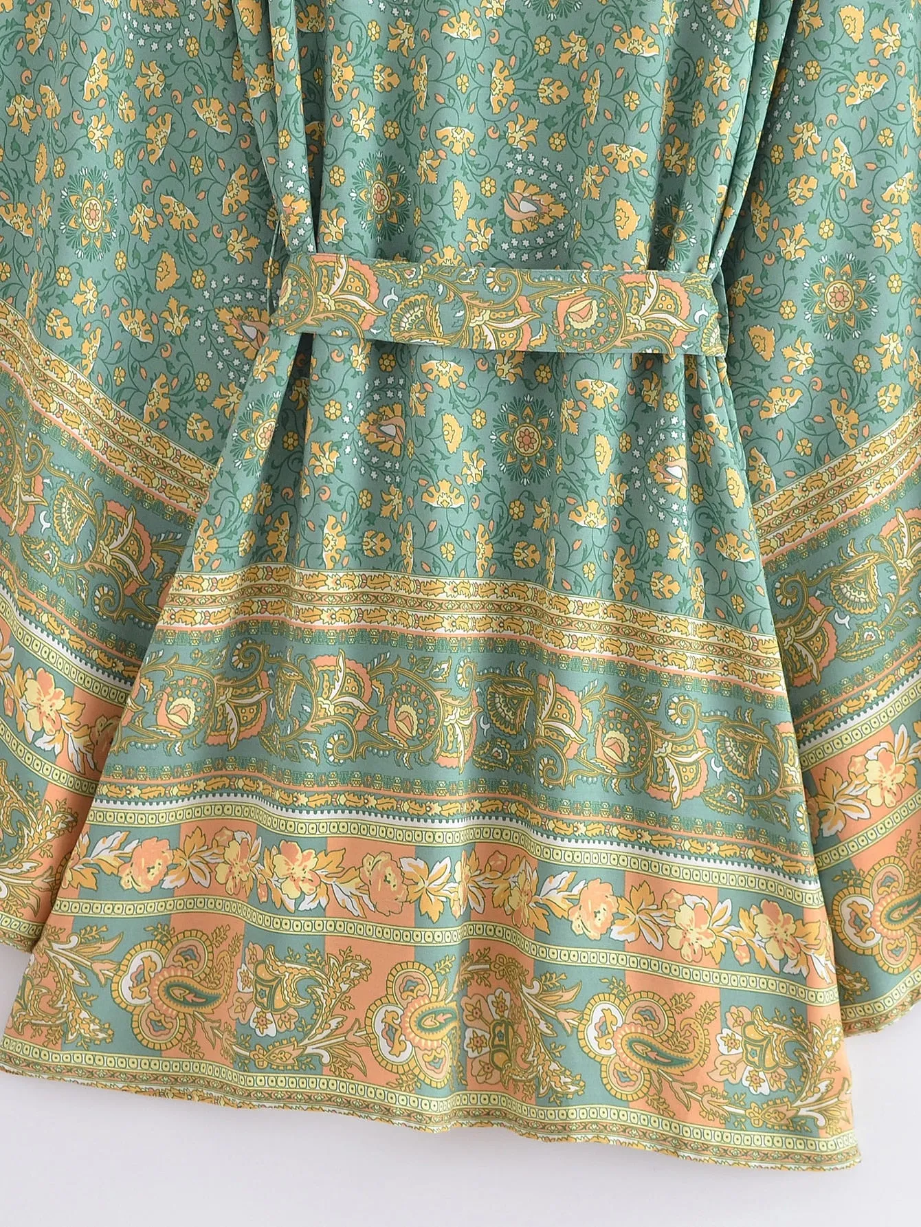 River Moss Boho Short Kimono
