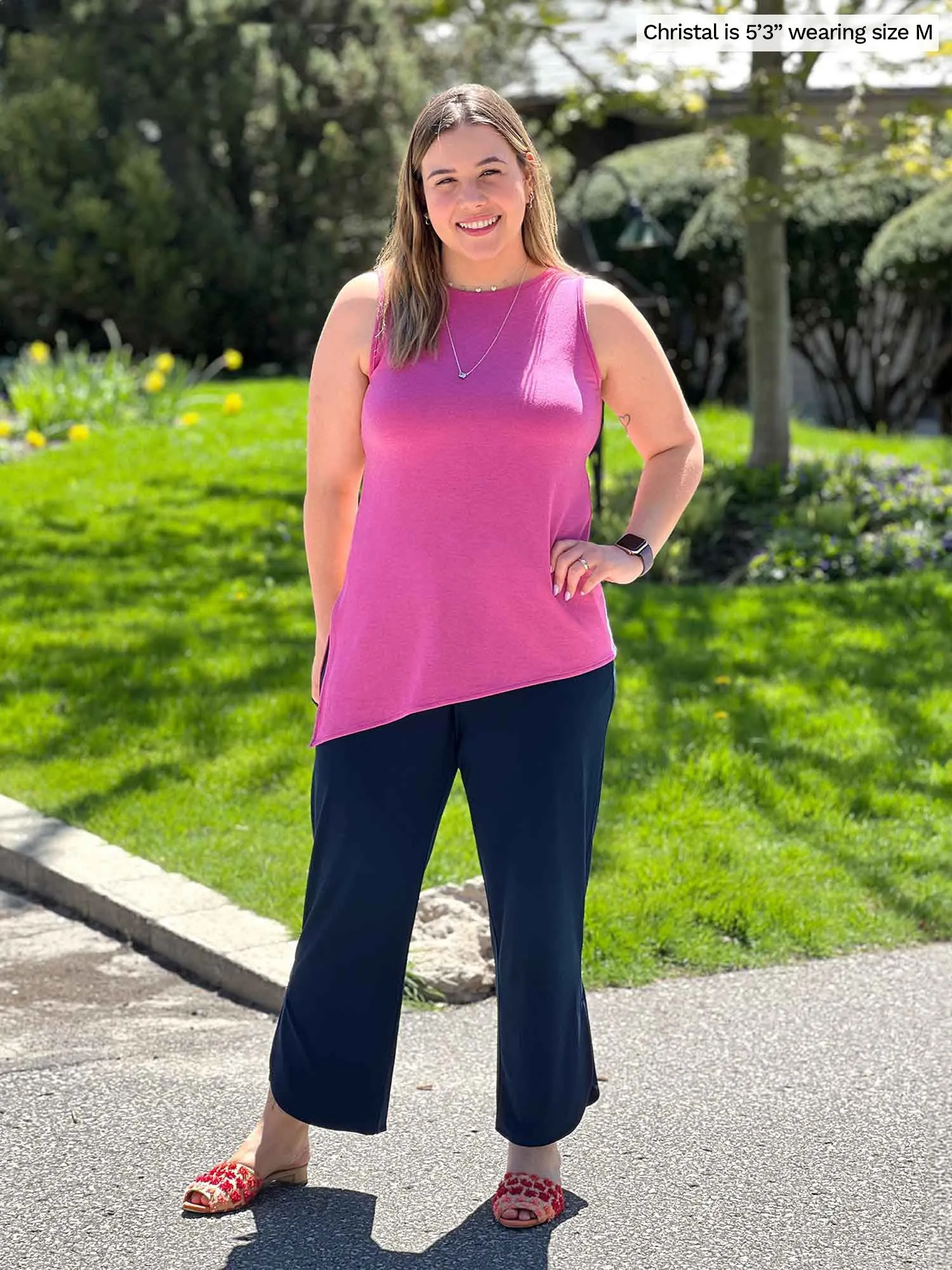 Ruba reversible neckline asymmetrical tank