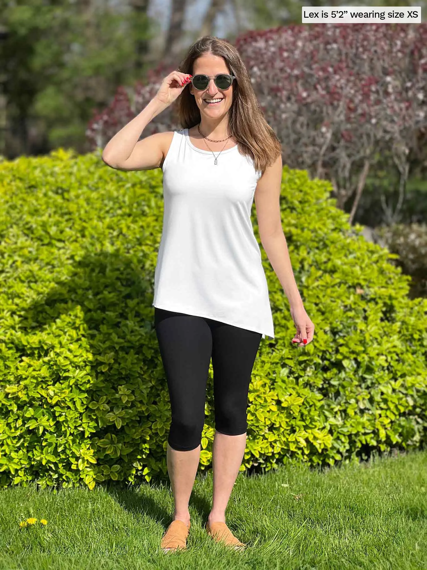 Ruba reversible neckline asymmetrical tank