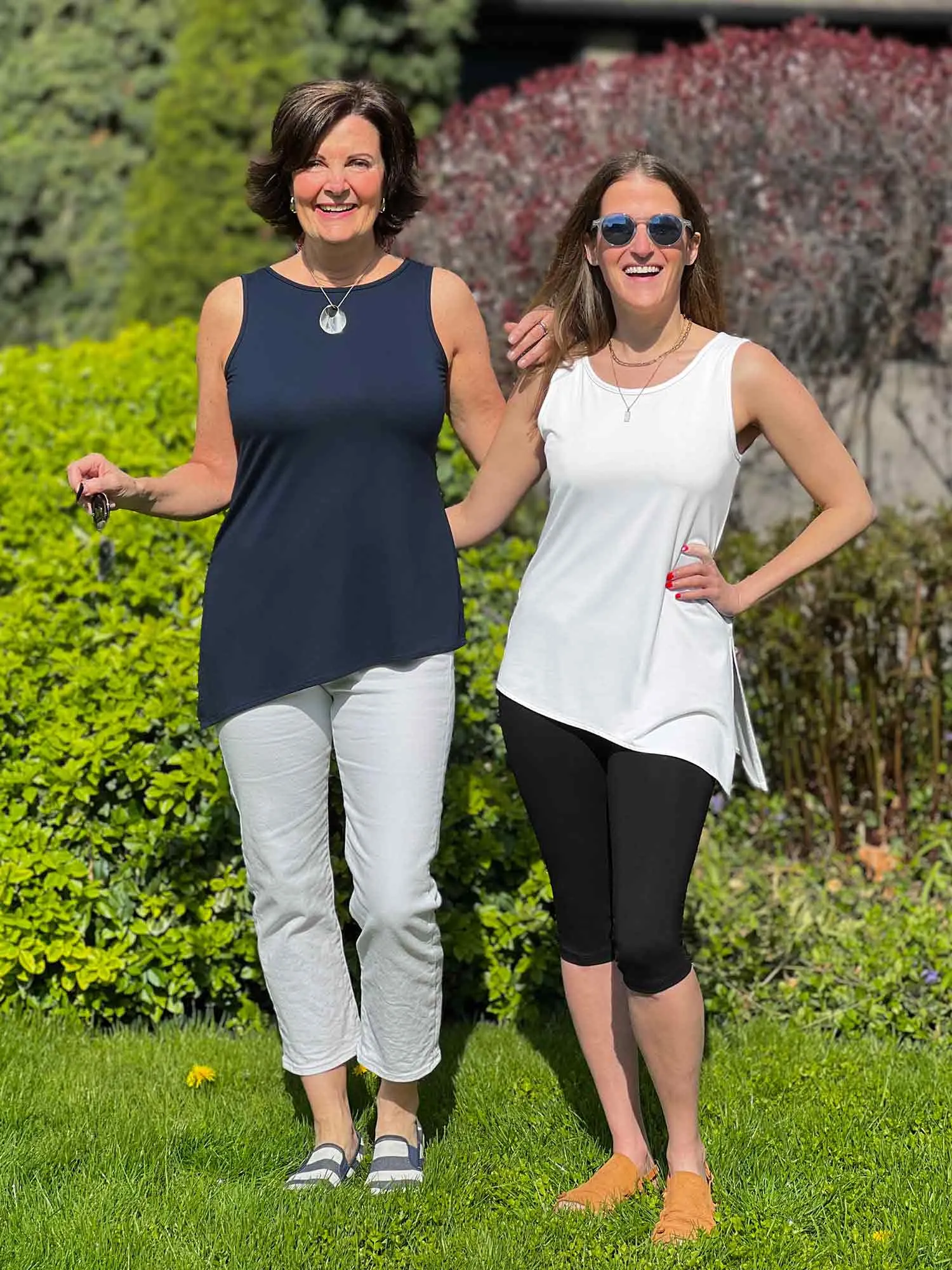 Ruba reversible neckline asymmetrical tank