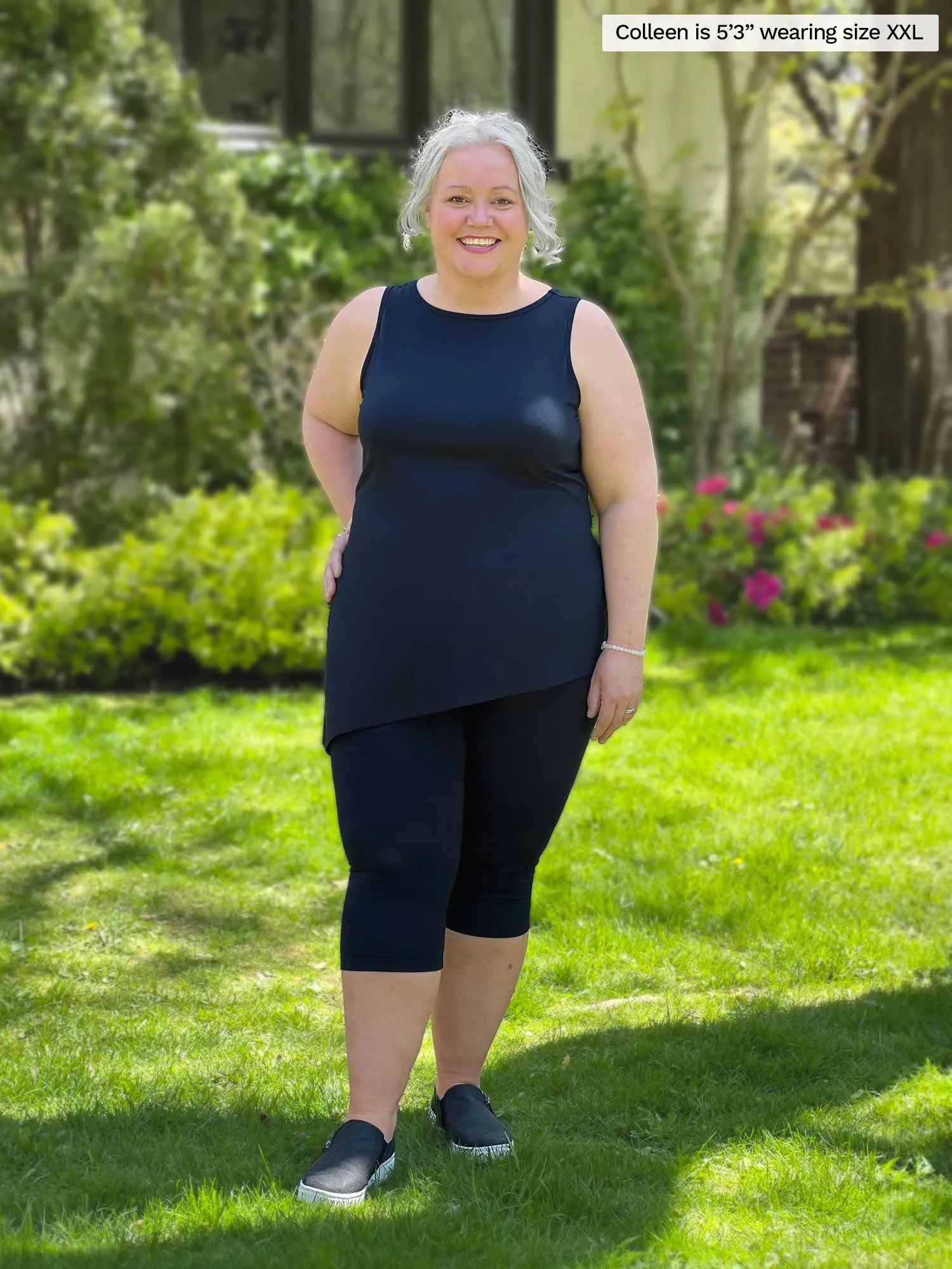 Ruba reversible neckline asymmetrical tank