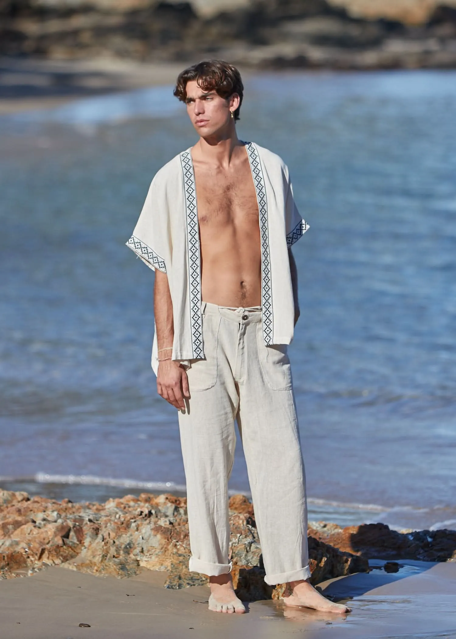 Rumi Kimono for Men - Cream