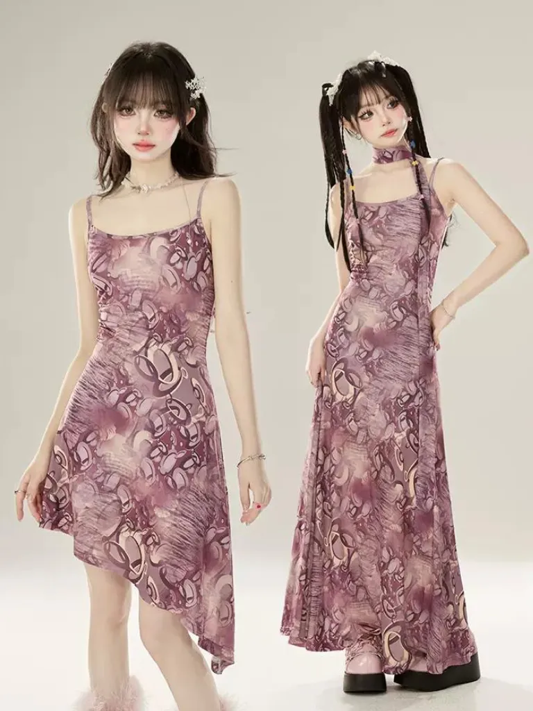 Salty Dress Smudge Short/Long Suspender Print