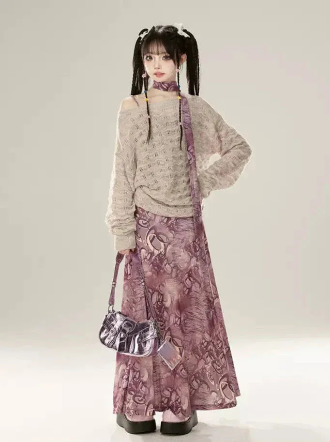 Salty Dress Smudge Short/Long Suspender Print