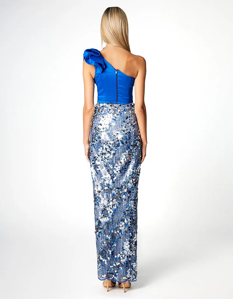 SAMPLE SHELLEY SEQUIN MAXI SKIRT BL66B06L