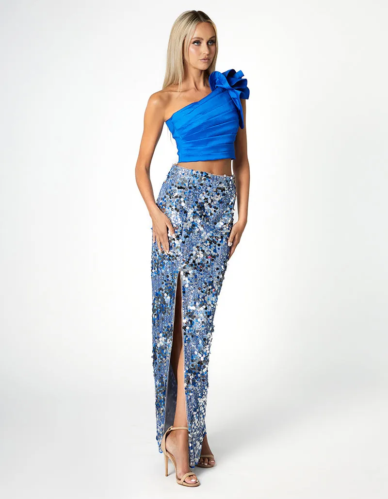 SHELLEY SEQUIN MAXI SKIRT BL66B06L