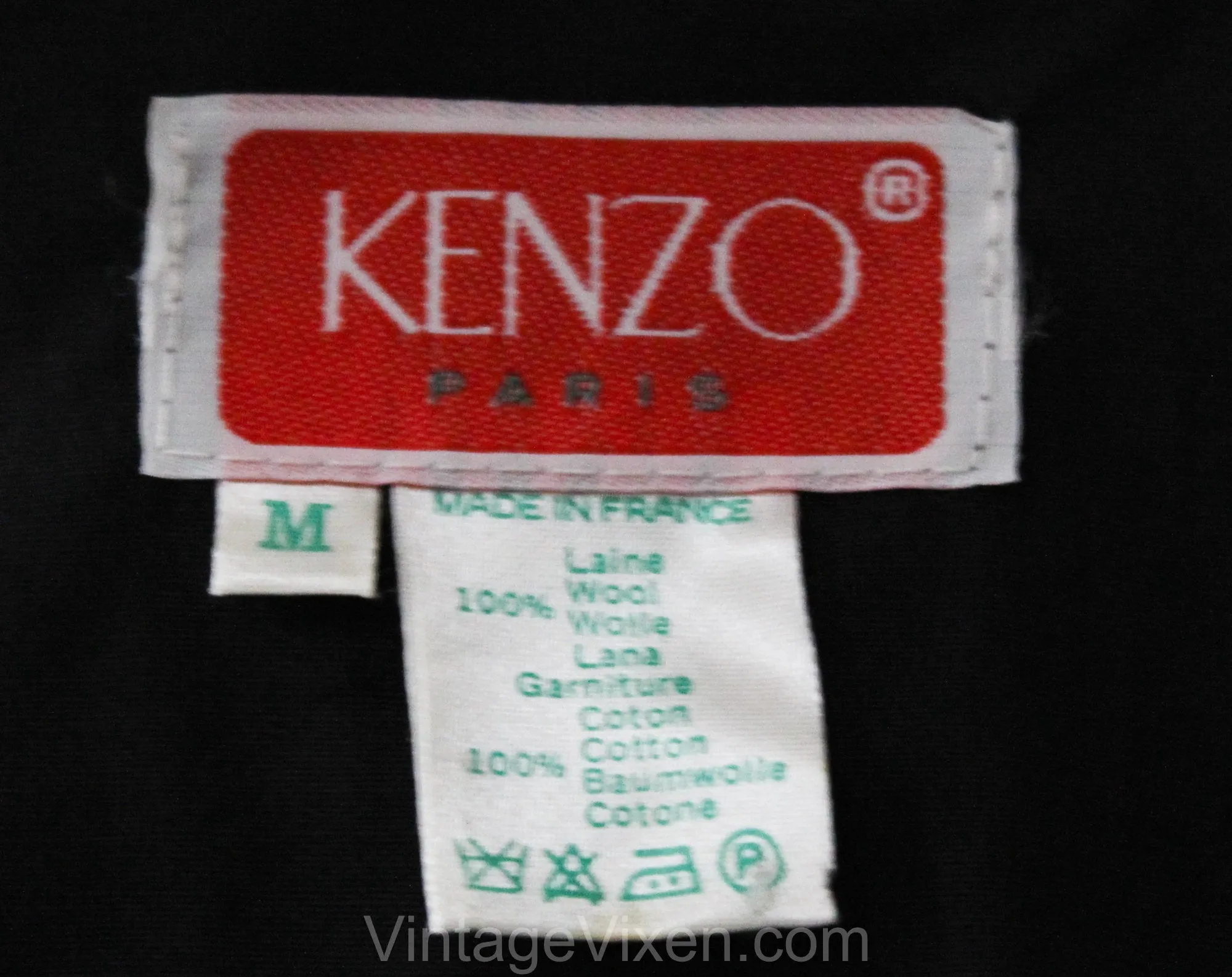 Size 14 Kenzo Paris Jacket - 1980s 90s Designer Asian Wrap Chic - Spring Floral Wool Burgundy Turquoise Pink Black - Retro 1990s - Bust 40.5