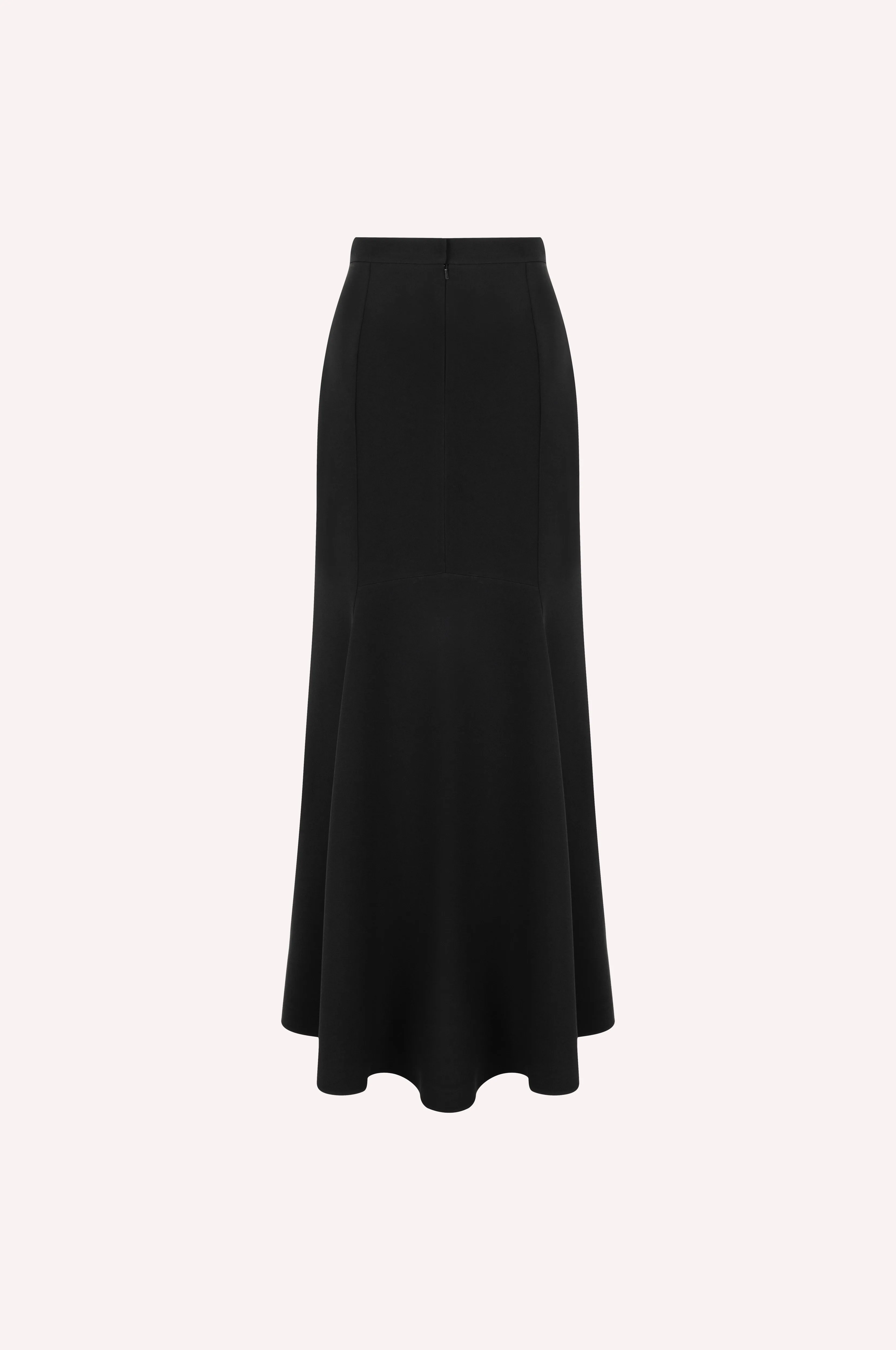 Sleek Black High-Waisted Maxi Skirt